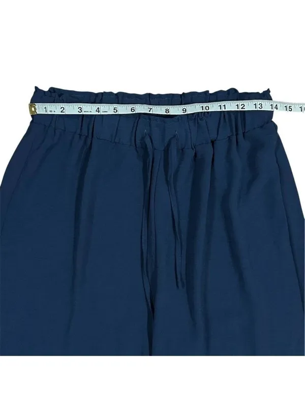 Cupshe Summer Lovin' Wide Leg High Rise Coverup Pants Blue Medium - Image 4