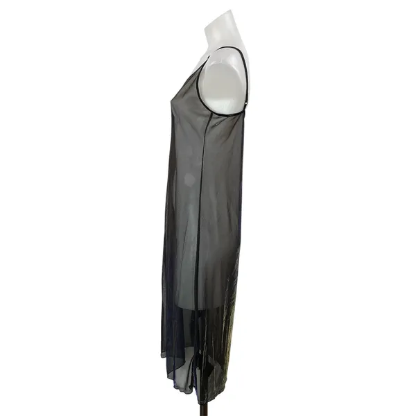 Urban Outfitters Out From Under Black Sheer Mesh Sleeveless Mini Slip Dress M - Image 2