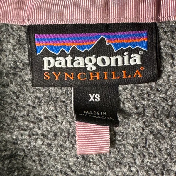 Patagonia Synchilla‎ Fleece Snap-T Pullover Gray Peach XS Lightweight Gorpcore - Image 3