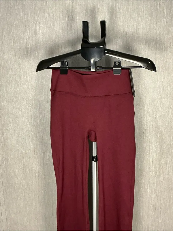 High-Waist Stretch Flare Pants in Burgundy Size Small - Image 15