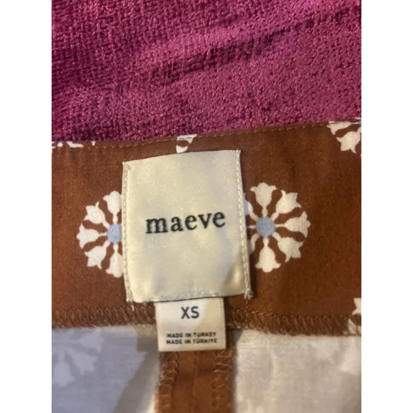 Maeve Anthropologie Printed Mini Shift Dress CASUAL Y2K Style XS Cotton DOLLCORE - Image 4