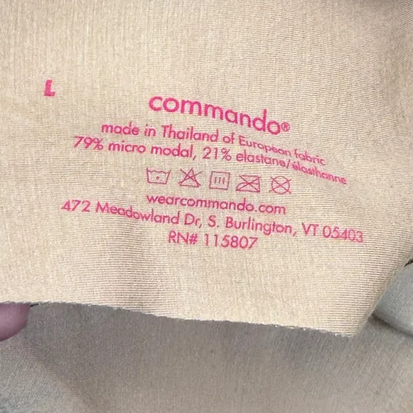 Commando Womens Butter Bandeau Bra Beige‎ Nude Strapless Wireless Large BRA401 - Image 2
