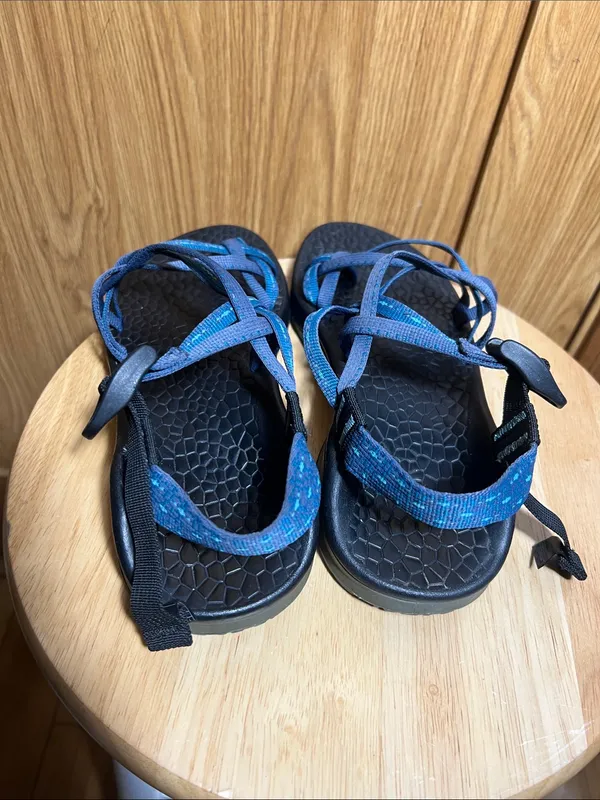 Chacos Blue Strappy Women's Sandals with Black Footbed - Image 4