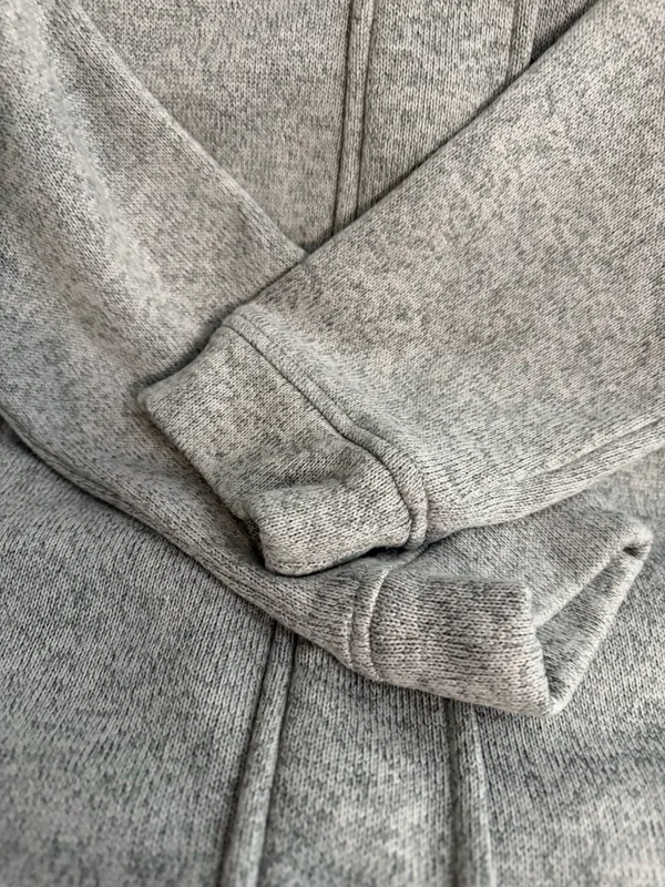 Lands' End Ladies Light Gray Full-Zip Sweater Jacket - Image 3