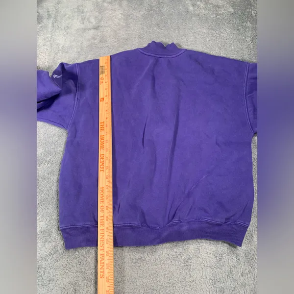 Fabletics Purple Quarter-Zip Sweatshirt large - Image 11
