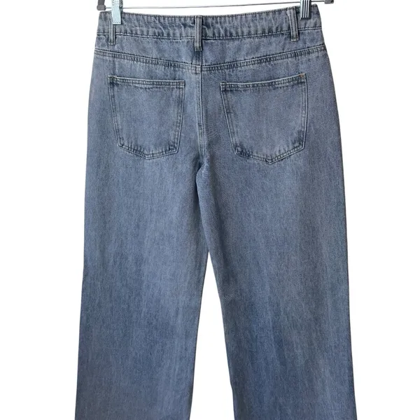 NEW‎ Edikted Wide Leg Light Blue Jeans Capsule Grunge Skater Comfort M - Image 6