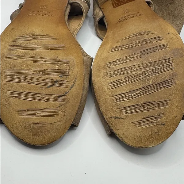 Sundance Italian Leather Suede Open Toe Mules Brown Vero Cuoio Size 40 (9–9.5) - Image 8