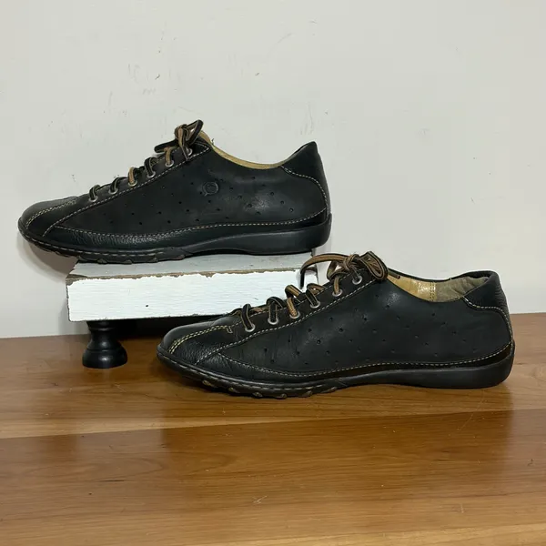 Born Black Leather Lace Up Comfort Shoes W31379 Womens 8.5 EU 40 - Image 2
