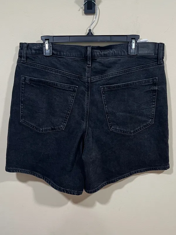 American Eagle black denim shorts classic five-pocket relaxed fit plus size 14 - Image 5
