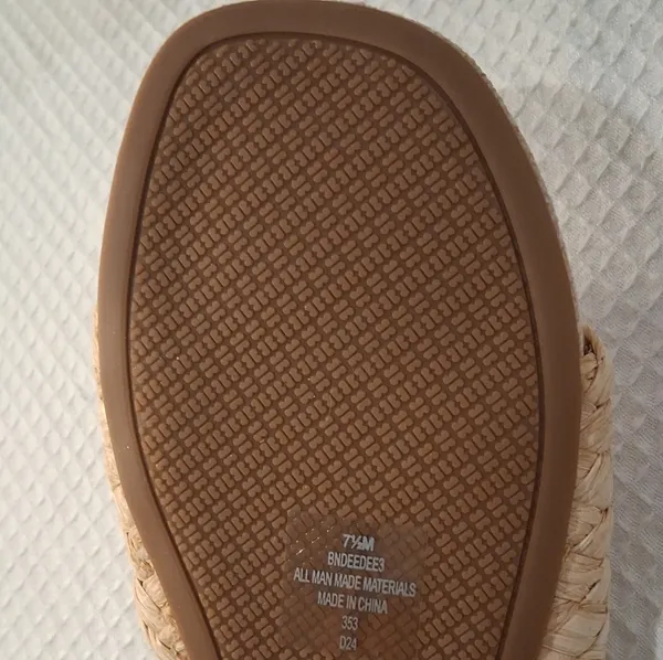 NEW Bandolino Natural Woven Straw Weave Deedee Slide Sandals Women's size 7.5 - Image 10