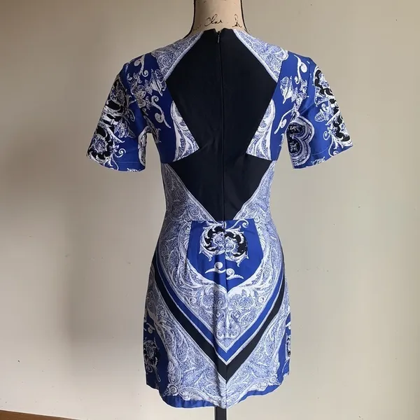 ASOS blue and white paisley mini dress - Image 8