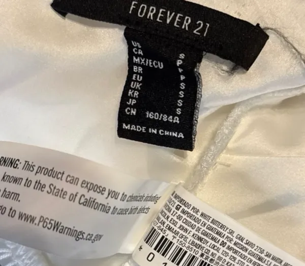 Forever 21 White tassel bando top - Image 4