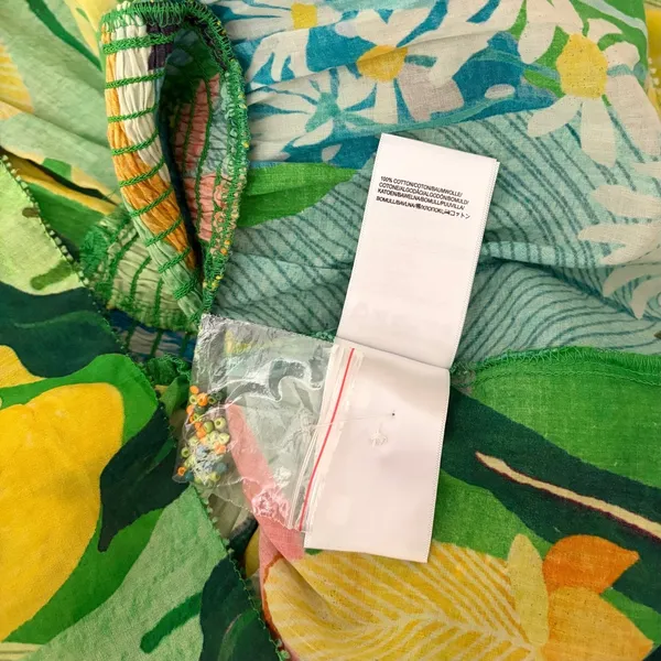 NEW!! FARM RIO Vintage Toucans Smocked‎ Peplum Top Blouse Tropical Small - Image 13