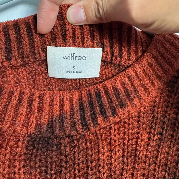 Aritzia Wilfred Chunky Cable Knit Sweater Size Small - Image 6