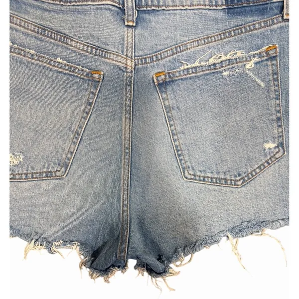 Abercrombie & Fitch The Mom Short Distressed High Rise Denim Blue Size‎ 30 - Image 9