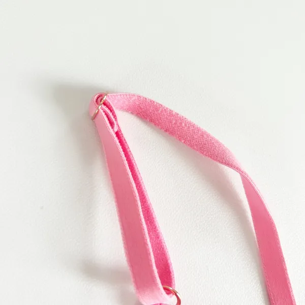 PINK Victorias Secret Womens Coquette Flocked Floral Mesh V-Notch Bralette M‎ - Image 4