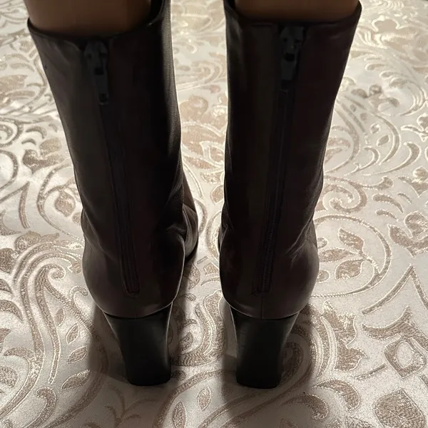 Anne Klein Dark Brown Heeled Boots - Image 6