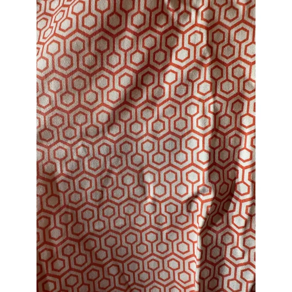 NY &‎ Co Collection Orange Geometric Straight Crop Sateen Pants Women's Size 12 - Image 2