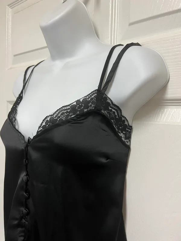 ASOS DESIGN Black Lace Satin Cami Top - Image 5