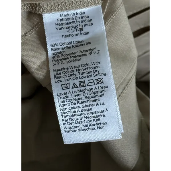 J.Crew NWT Pleated Skirt in Cotton Poplin Size 6 Washed Hazelwood Tan $178 New - Image 8