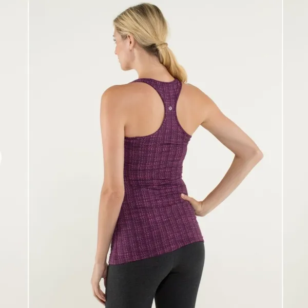LULULEMON | Woman's Ziggy Wee August Glo Purple‎ Pink Racerback Tank, Size 4 - Image 2