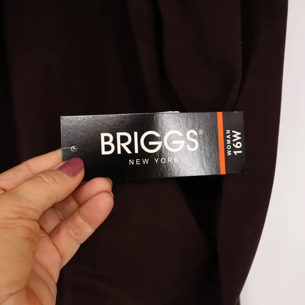 Briggs New York Blazer Womens 16W Stretch Brown Single Button Professional New - Image 3