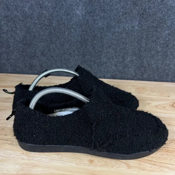 Vionic Beach Malibu Black Teddy Faux Shearling Slip On Sneakers Womens 10 - Image 6