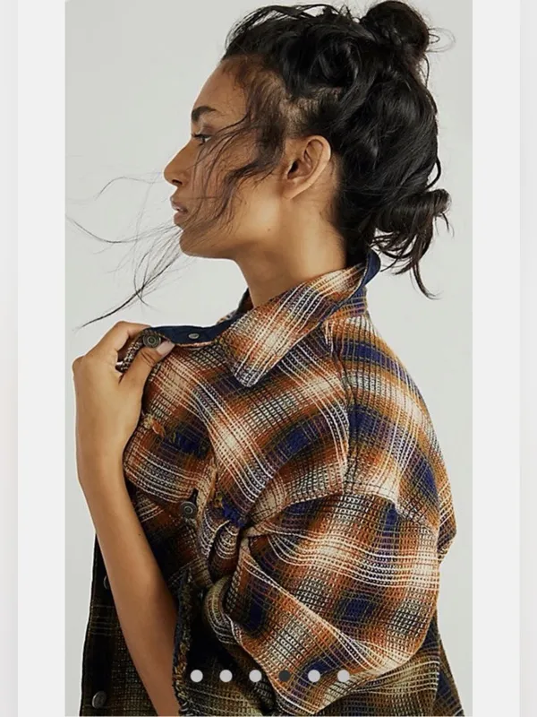 Free people Anneli Plaid Shirt Jacket - Image 4