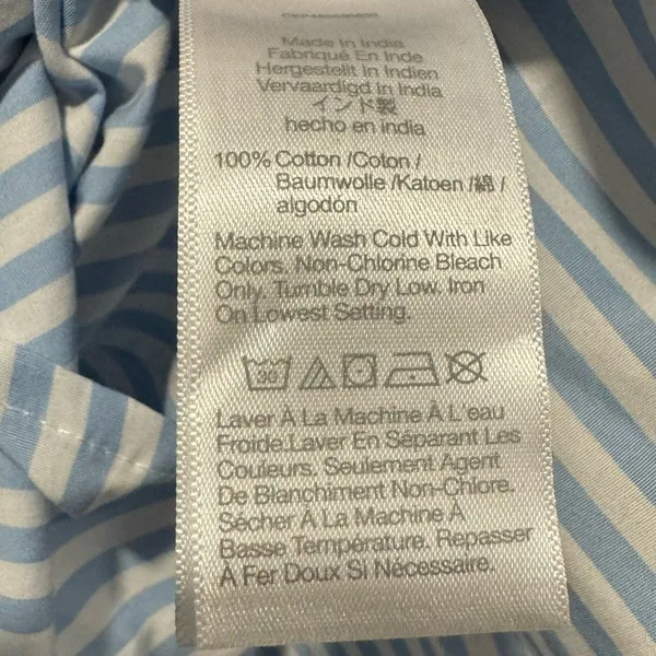 NWT Madewell Darted Long-Sleeve Button-Up Shirt Stripe‎ Cotton Regular Fit NP043 - Image 9