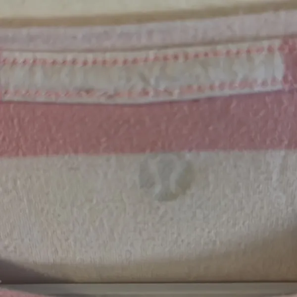 Lululemon tee shirt. Pink and white striped. Small - Image 3