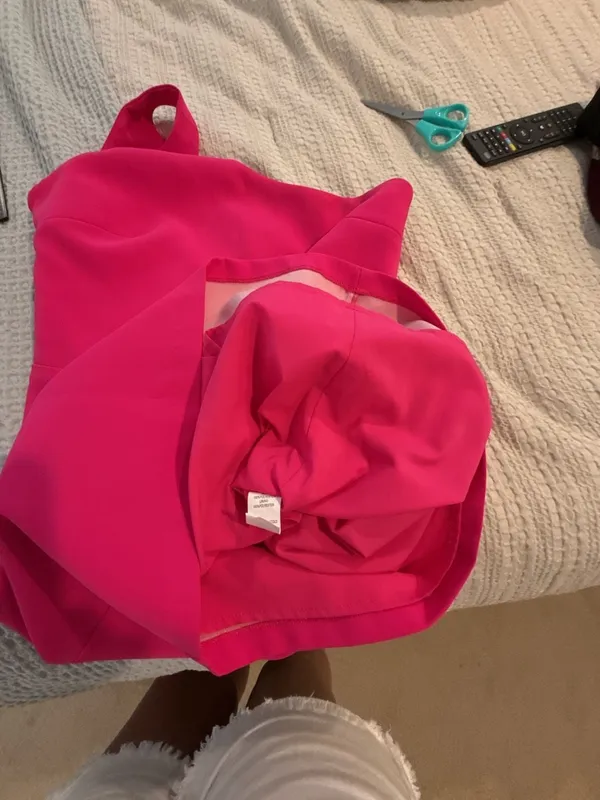 Amanda Uprichard Bowen Mini Dress in Hot Pink - Image 8
