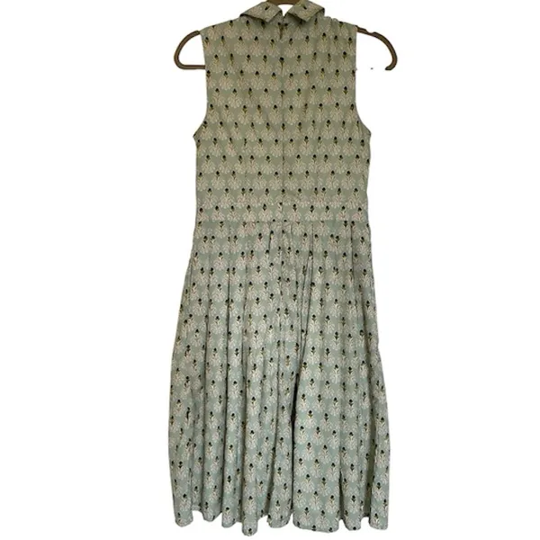 eShakti Retro Style Sleeveless Collard Dress Size 6 - Image 2
