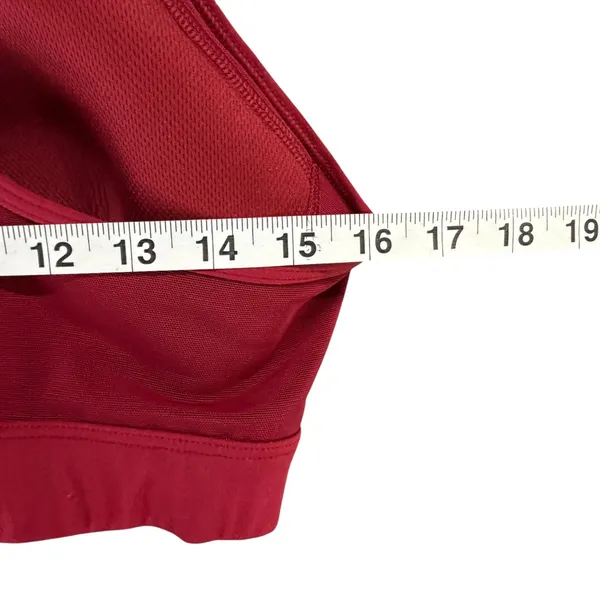 Gymshark Mesh Neckline Sports Bra‎ S Red Racerback High Impact Support Fitness - Image 5