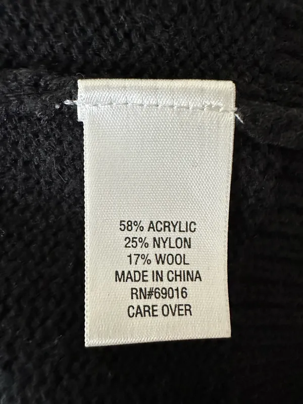 Laura Ashley Women’s Open Lon Cardigan Sweater Sz S Black /Grey - Image 9