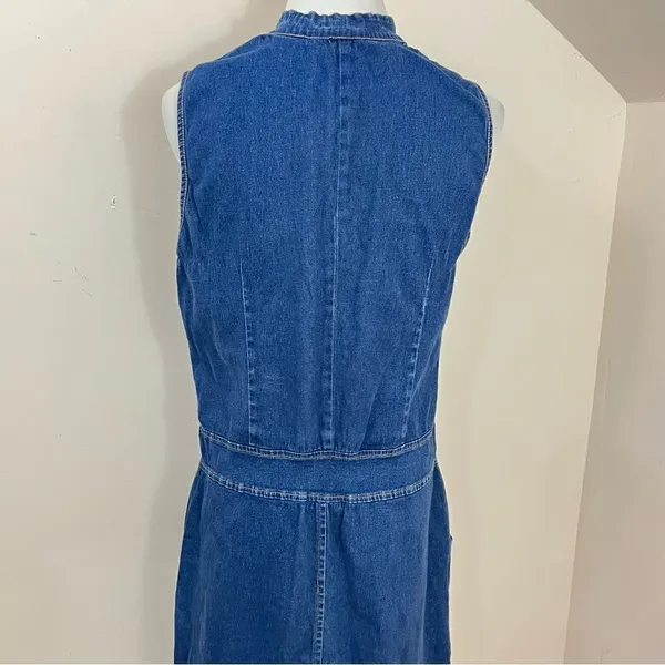 California Grown Vintage Y2K Denim Bodycon Dress L - Image 5