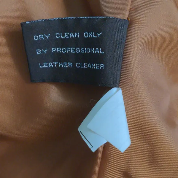 London Underground Moto Jacket Brown Animal Print Ostrich Leather Mandarin S - Image 7