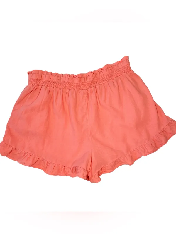 AERIE Linen Blend Ruffle Shorts - Image 3