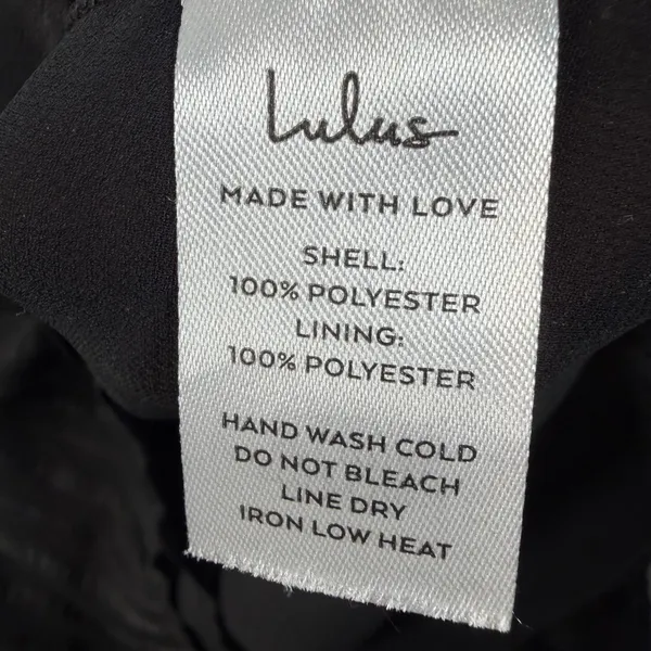 Lulus Forever In My Heart Black Striped Balloon Sleeve Mini Dress Women's Medium - Image 7