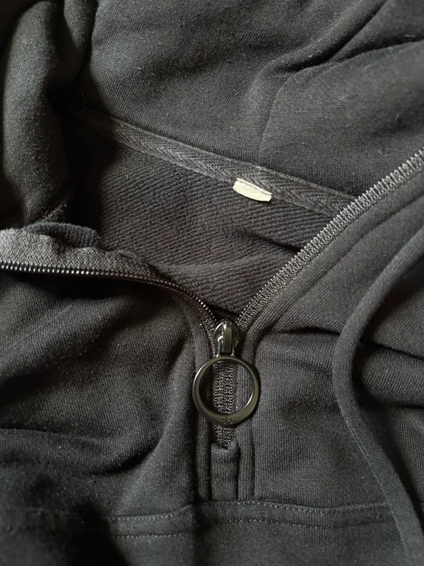 Alo Yoga Black Refresh Stadium Half Zip Hoodie (S) - Image 7