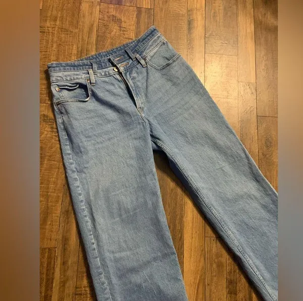 Light Blue Jeans High Rise 90s Relaxed Jean Abercrombie Double Waistband spring - Image 8
