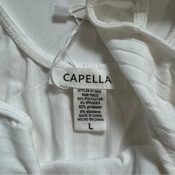 Capella White Knit Bodysuit Size Large NWT - Image 3