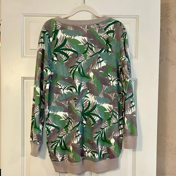 NWT Gap Sweatshirt Tunic Leaf Camouflage Top Small - Image 2