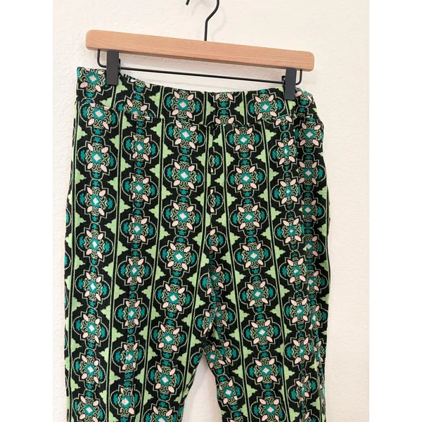 Anthropologie Maeve Size Large Flared Pants Sabine Knit Kick Flare Retro Funky - Image 5