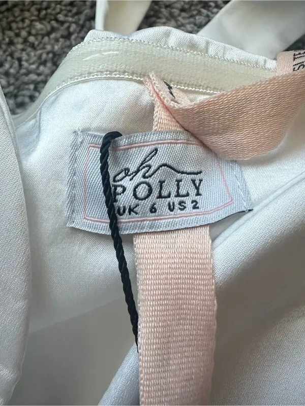 Oh Polly White Halter Mini Dress with Bow Detail - Image 8