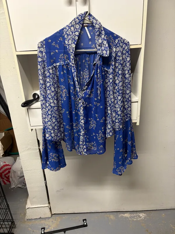 Free People Serena Blouse Floral Flowy - Image 2