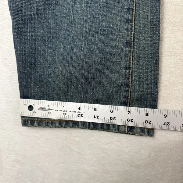 Stampa Jeans Vintage Y2K Embroidery Skater Jeans Hip Hop Denim 34x30 Medium Wash - Image 9