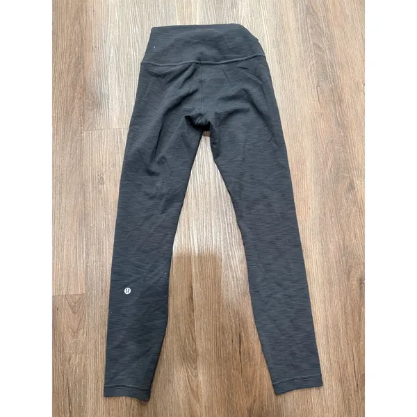 Lululemon Wunder train HR Pant 25‎ Heathered Black Space Dye Leggings 4 - Image 2