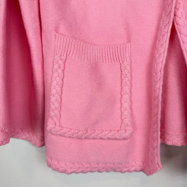 Avara‎ Jada Pink Braided Trim Knit Cardigan Size XS - Image 6