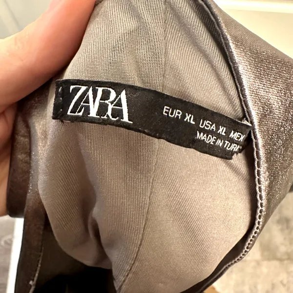 Zara Metallic Halter Top Sz L - Image 3