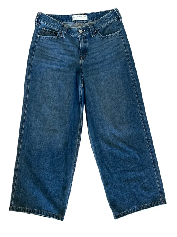 Hollister Jeans Womens Low Rise Supper Baggy Med Wash 100% Cotton Size 29 - Image 4